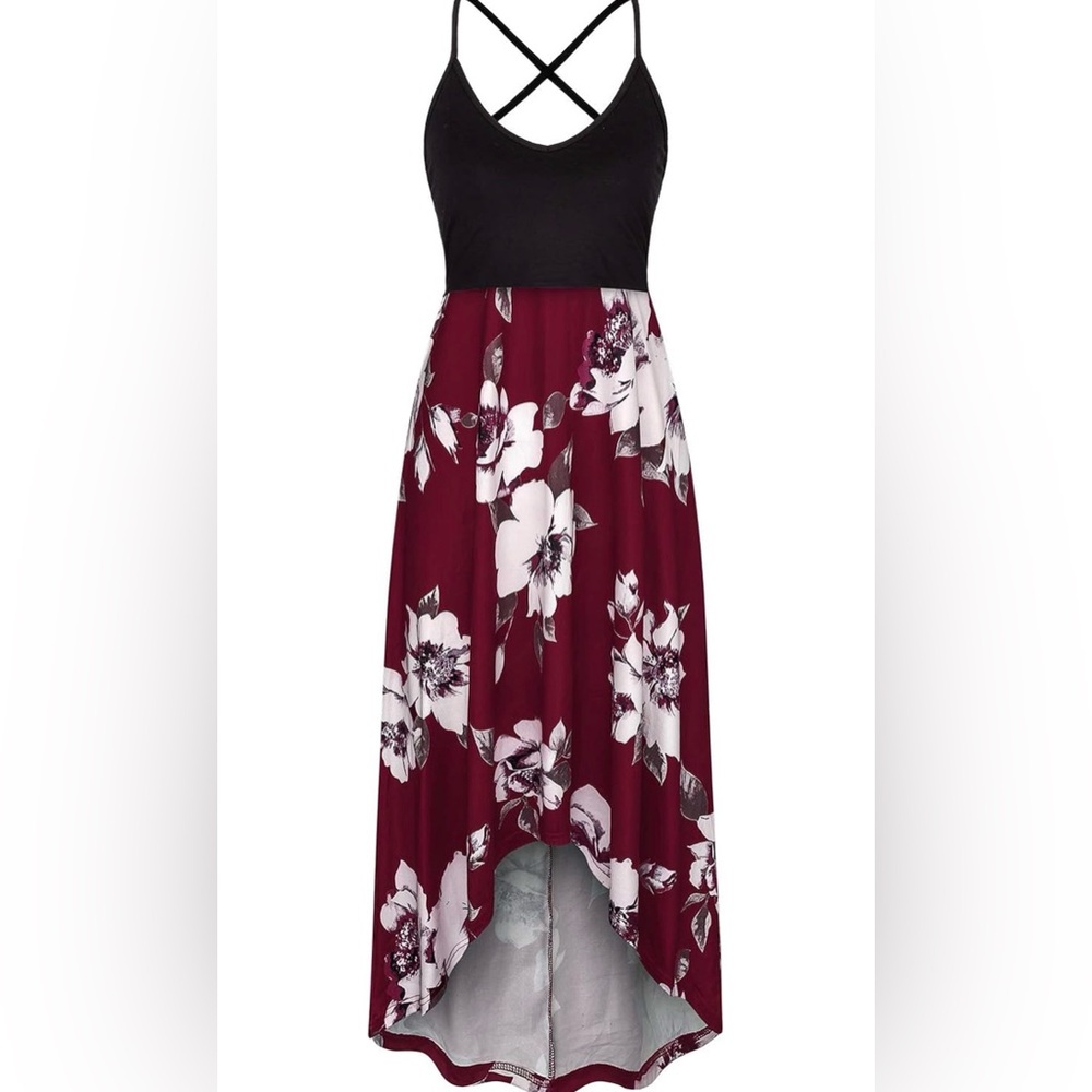 🚨Baikea Black and Floral Maxi Dress